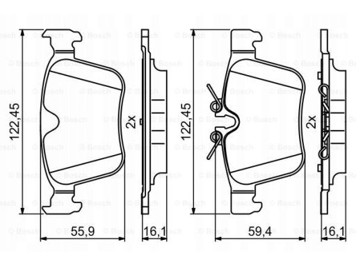Klocek Hamulcowy Kpl. 0 986 494 819