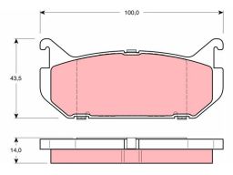 Klocek Hamulcowy Kpl. Gdb1140