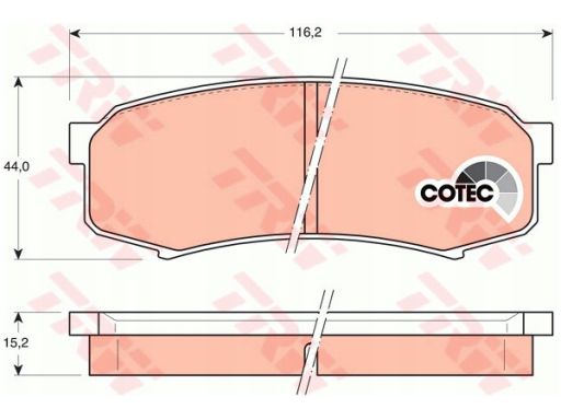 Klocek Hamulcowy Kpl. Gdb1182