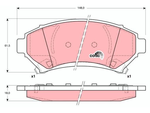 Klocek Hamulcowy Kpl. Gdb1308