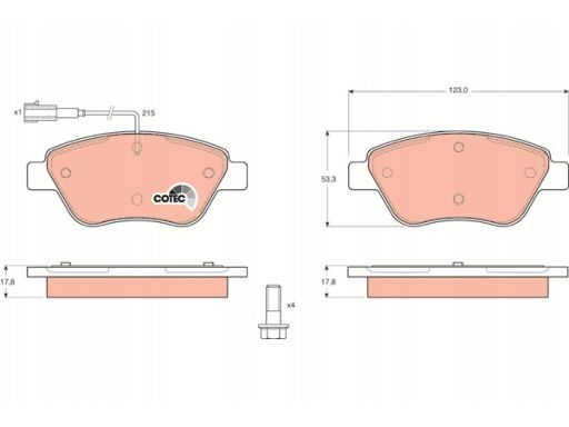 Klocek Hamulcowy Kpl. Gdb1482