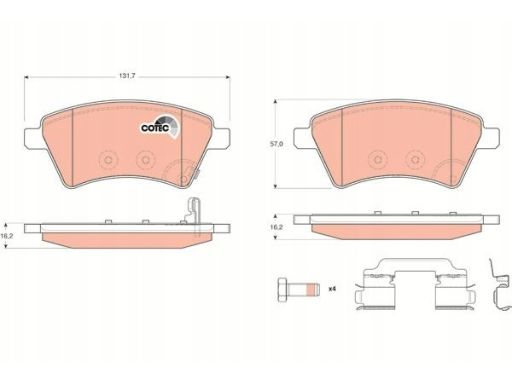 Klocek Hamulcowy Kpl. Gdb1673