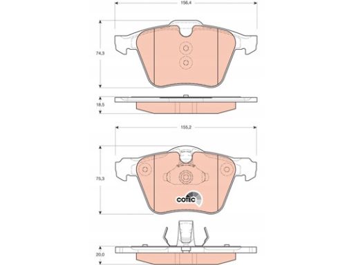 Klocek Hamulcowy Kpl. Gdb1684