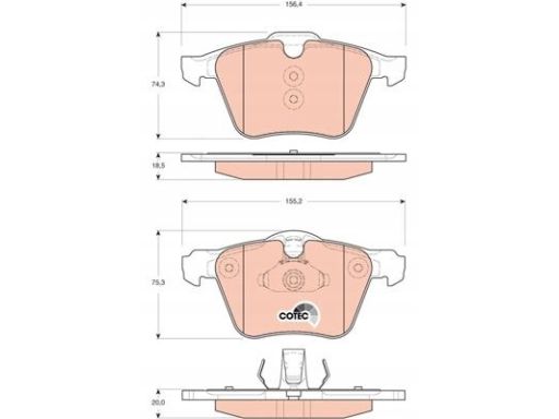 Klocek Hamulcowy Kpl. Gdb1684