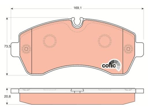 Klocek Hamulcowy Kpl. Gdb1696