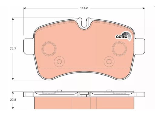Klocek Hamulcowy Kpl. Gdb1748