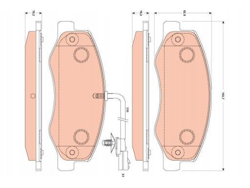 Klocek Hamulcowy Kpl. Gdb1885