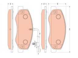 Klocek Hamulcowy Kpl. Gdb1885