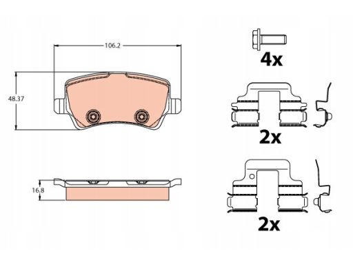 Klocek Hamulcowy Kpl. Gdb2125