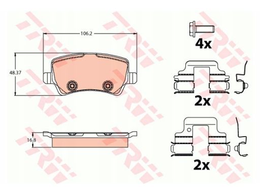 Klocek Hamulcowy Kpl. Gdb2125