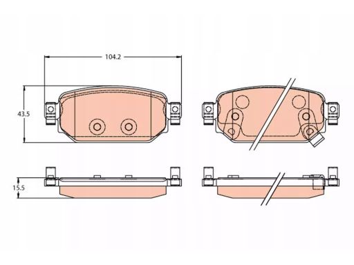 Klocek Hamulcowy Kpl. Gdb2172