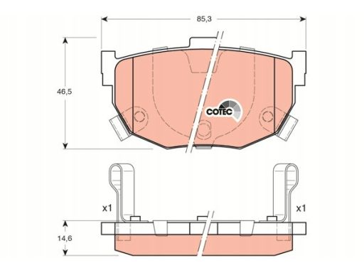 Klocek Hamulcowy Kpl. Gdb3170