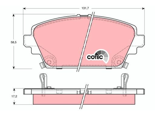 Klocek Hamulcowy Kpl. Gdb3186