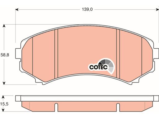 Klocek Hamulcowy Kpl. Gdb3246