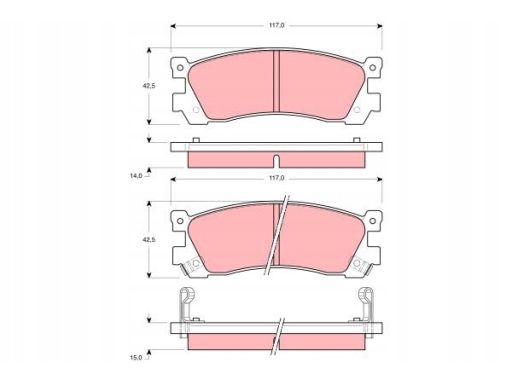 Klocek Hamulcowy Kpl. Gdb3264