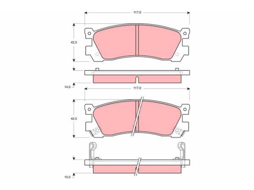Klocek Hamulcowy Kpl. Gdb3264