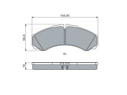 Klocek Hamulcowy Kpl. 0 986 424 833