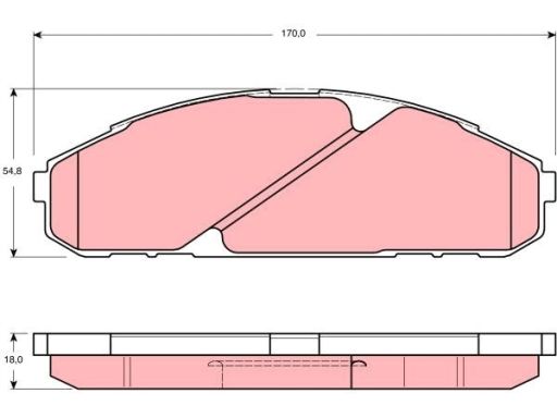 Klocek Hamulcowy Kpl. Gdb3394