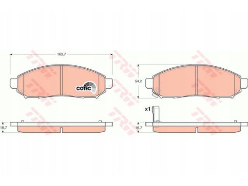 Klocek Hamulcowy Kpl. Gdb3404