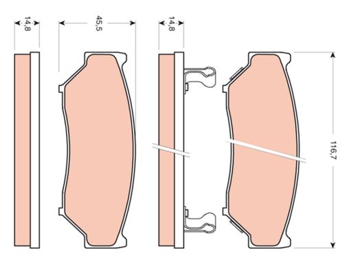 Klocek Hamulcowy Kpl. Gdb3436