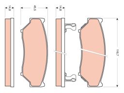 Klocek Hamulcowy Kpl. Gdb3436