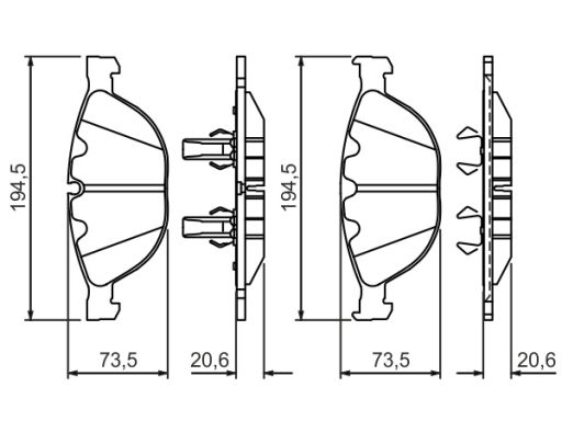 Klocek Hamulcowy Kpl. 0 986 494 349