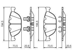 Klocek Hamulcowy Kpl. 0 986 494 349