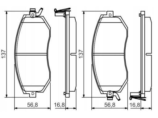 Klocek Hamulcowy Kpl. 0 986 495 125
