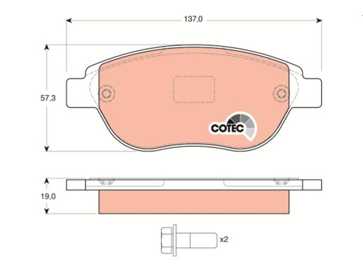 Klocek Hamulcowy Kpl. Gdb1464