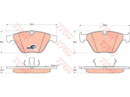 Klocek Hamulcowy Kpl. Gdb1498