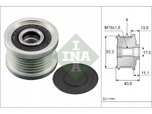 Sprzęgło Jednokierunkowe Alternatora 535 0044 10