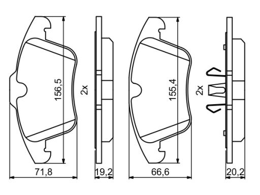 Klocek Hamulcowy Kpl. 0 986 494 246