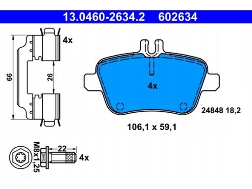 Klocek Hamulcowy Kpl. 13.0460-2634.2