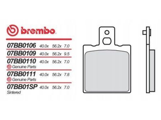 Klocek Hamulcowy Kpl. 07Bb0106