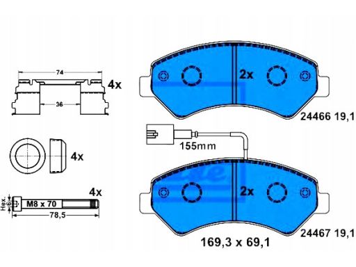 Klocek Hamulcowy Kpl. 13.0460-4811.2