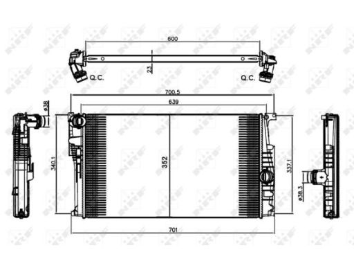 Chłodnica Silnika 58410