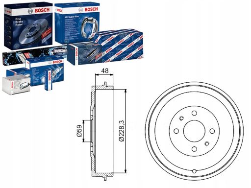 0 986 477 212 Bęben Hamulcowy Bosch