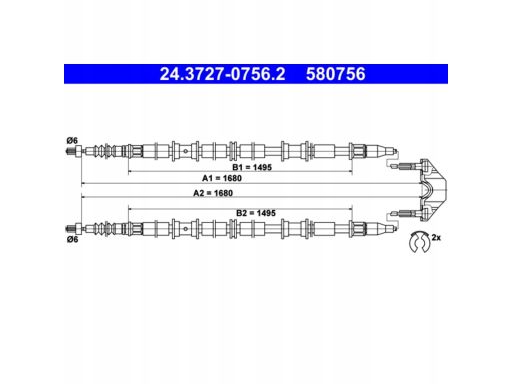Linka Hamulca Postojowego 24.3727-0756.2