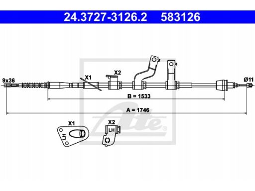 Linka Hamulca Postojowego 24.3727-3126.2