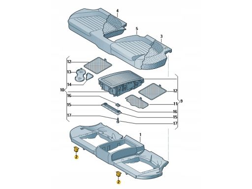 Spinka Mocowanie Kanapy Volkswagen Passat B6 B7 CC Eos Beetle 3C588637