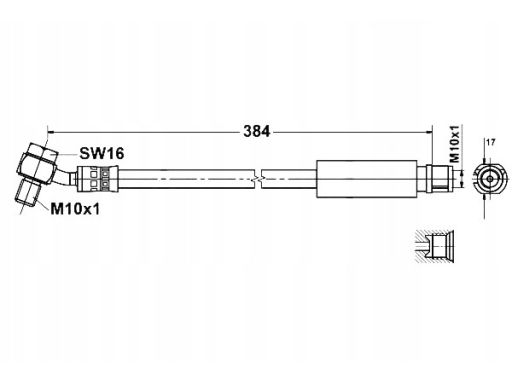 Przewód Hamulcowy Elastyczny 24.5176-0384.3