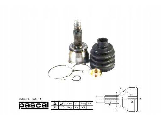 Przegub Napędowy Kpl. G1G011Pc