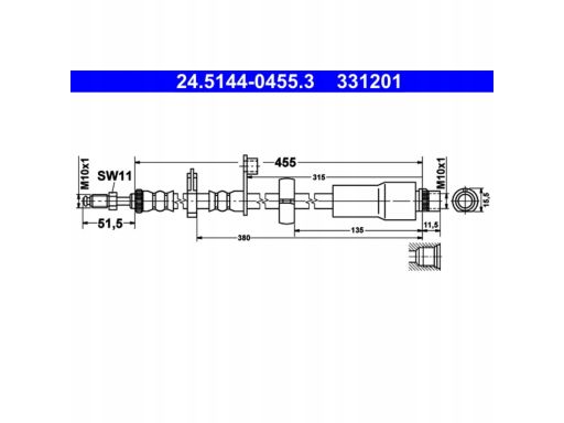 Przewód Hamulcowy Elastyczny 24.5144-0455.3