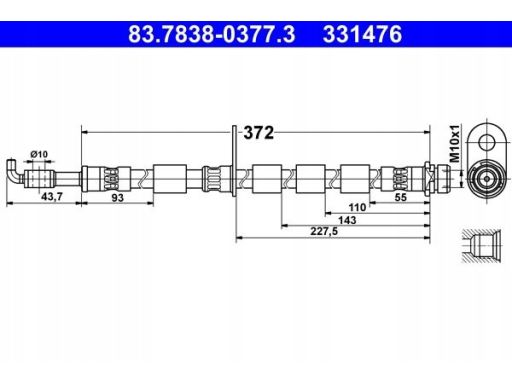 Przewód Hamulcowy Elastyczny 83.7838-0377.3