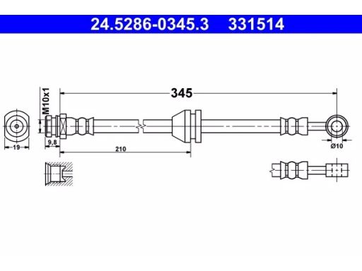Przewód Hamulcowy Elastyczny 24.5286-0345.3