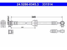Przewód Hamulcowy Elastyczny 24.5286-0345.3