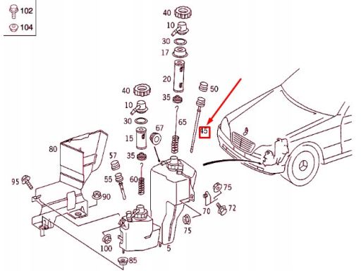 Miarka Poziomu ABC Oleju Hydraulicznego Mercedes W215 W220 W230 A22032