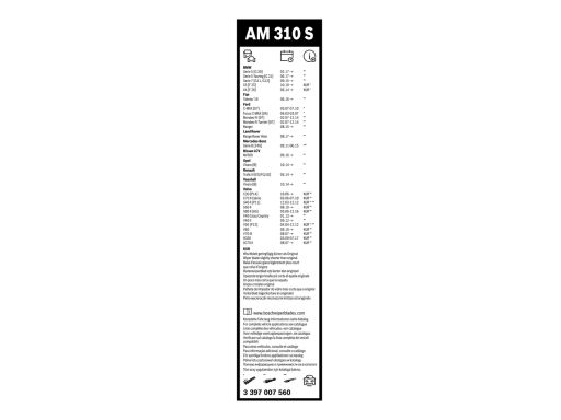 Pióro Wycieraczki 3 397 007 560