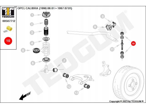 Silentblock Wahacza 00507712