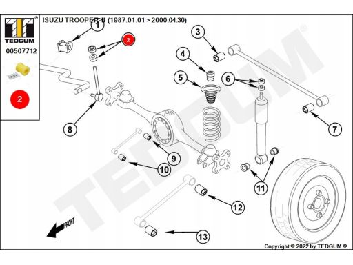 Silentblock Wahacza 00507712